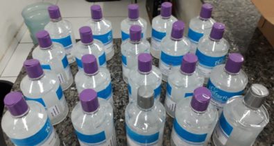 Polícia apreende 20 frascos de álcool em gel irregulares em Timon