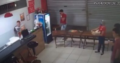 Polícia prende um dos suspeitos de participação em assalto à pizzaria