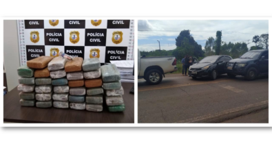 Polícia Civil prende homem com 40kg de maconha e suspeito de tráfico de droga