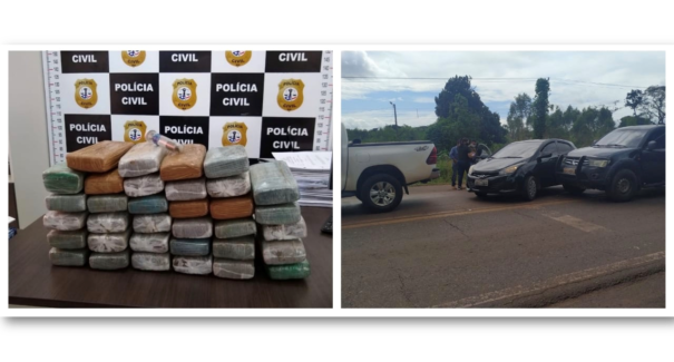 Polícia Civil prende homem com 40kg de maconha e suspeito de tráfico de droga