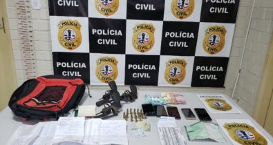 Polícia Civil prende 3 homens por porte ilegal de arma de fogo