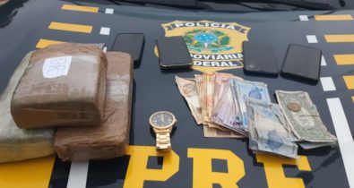 Polícia apreende droga, celulares e dinheiro na BR-135