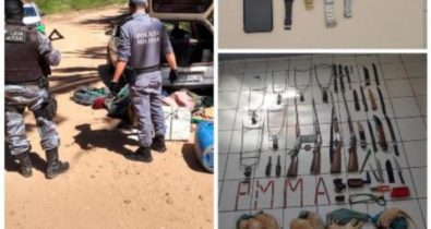 Polícia prende 4 pessoas por caça ilegal em Caxias; armas foram apreendidas