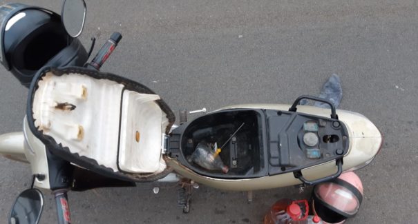 PRF apreende drogas em bagageiro de motoneta na BR-230