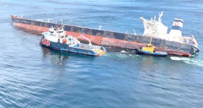 Especialistas alertam sobre riscos ambientais do afundamento do navio