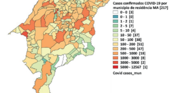 Confira os 214 municípios que tem casos confirmados de Covid-19