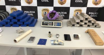 Polícia apreende 35kg de maconha e prende suspeito de tráfico de drogas