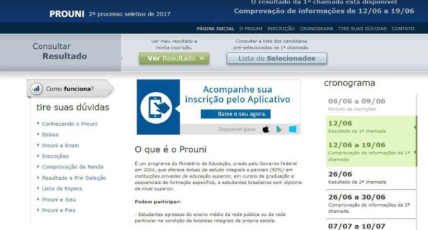 Prouni disponibilizará 167.789 bolsas em 1.061 instituições privadas