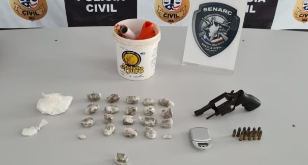 Homem é preso por tráfico de drogas e porte ilegal de armas em São Luís