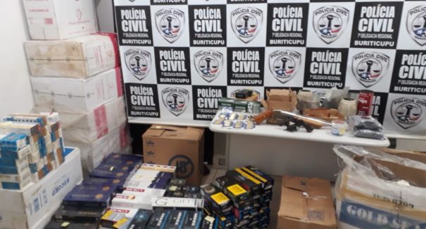 Polícia Civil apreende armas de fogo e mil maços de cigarro irregulares em Buriticupu