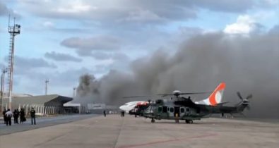 Veja vídeo: Incêndio atinge uma das passarelas do aeroporto de São Luís