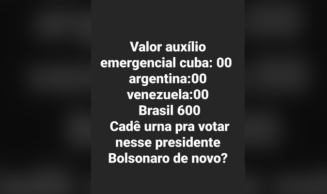 Checamos: Argentina, Cuba e Venezuela não tem programas de auxílio emergencial durante a pandemia?