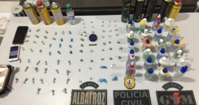 Casal é preso portando drogas em festa clandestina no bairro do Alto do Turu