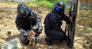 Polícia destrói granada encontrada no bairro Planalto Anil I