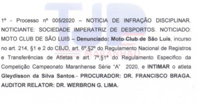 Denúncia do Imperatriz contra o Moto Club será julgada pelo TJD-MA