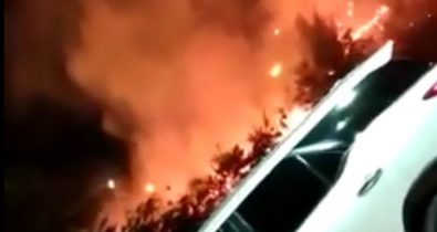 Vídeo: Incêndio próximo ao SMTT, no bairro Maranhão Novo