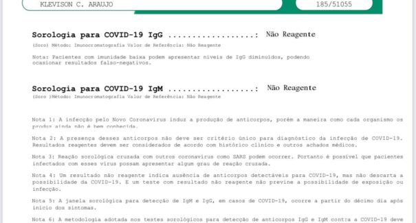 “Estou 110%” afirma Duarte ao testar negativo