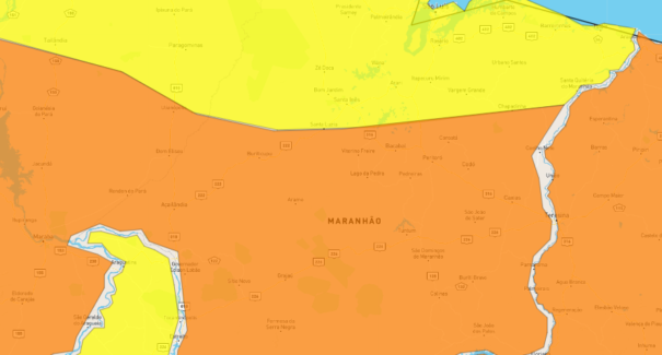 INMET emite alertas sobre chuvas no Maranhão