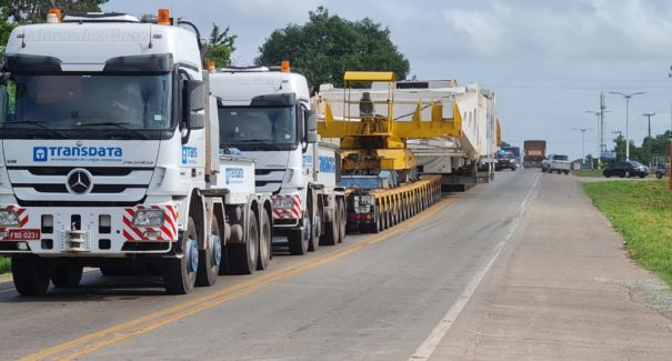 Mega turbina será transportada durante o dia nesta terça-feira (08)