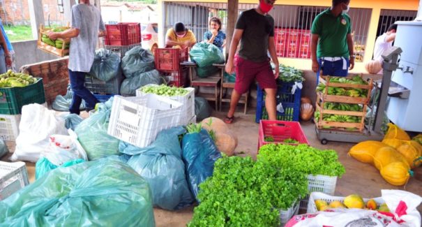 Sete toneladas de alimentos produzidos pela Agricultura Familiar são doados