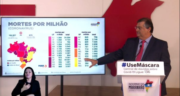 Flávio Dino faz balanço da pandemia de covid-19 no Maranhão