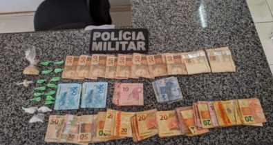 Traficante é presa com mais de R$ 2 mil e drogas em São Bento, MA