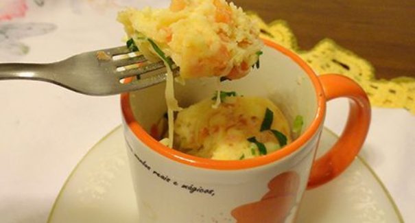Receita de bolo salgado de caneca