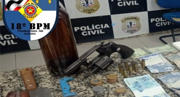 Suspeito de tráfico de drogas é preso com arma de fogo