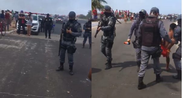 Confronto durante desocupação de palafitas no São Francisco