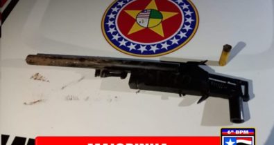 Suspeitos fogem e abandonam arma de fogo artesanal na Maiobinha