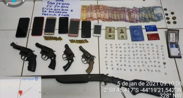 Membros de facção criminosa são presos em Bacabeira