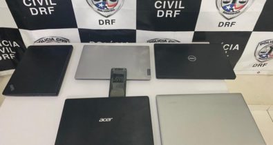 Apreendidos notebooks e celular roubados anunciados em plataforma de venda