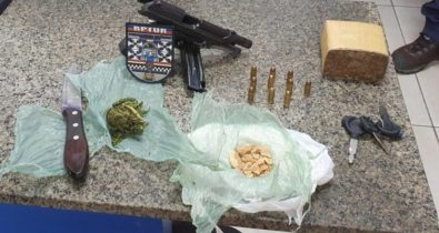 Presos por tráfico de drogas e porte ilegal de arma de fogo em Barreirinhas