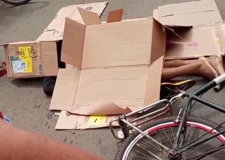 VÍDEO: Ciclista morre atropelado por ônibus no Maiobão