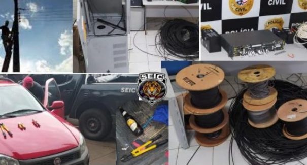Cinco pessoas são presas por furto de equipamentos de telecomunicações na Capital