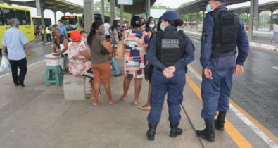 Segurança é intensificada pela Guarda Municipal no terminal da Praia Grande