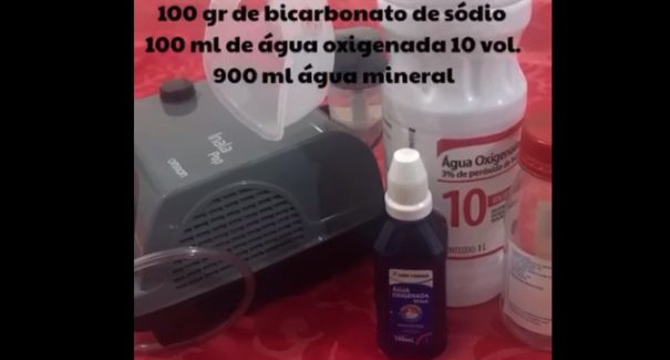Água oxigenada inalada com bicarbonato de sódio previne a Covid-19? Checamos!