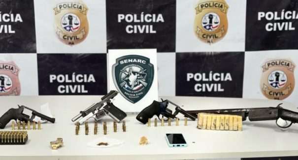 Entorpecentes, armas de fogo e munições são apreendidos no Recanto Fialho