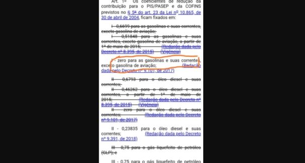 Bolsonaro zerou imposto federal da gasolina através de decreto promulgado? Checamos!