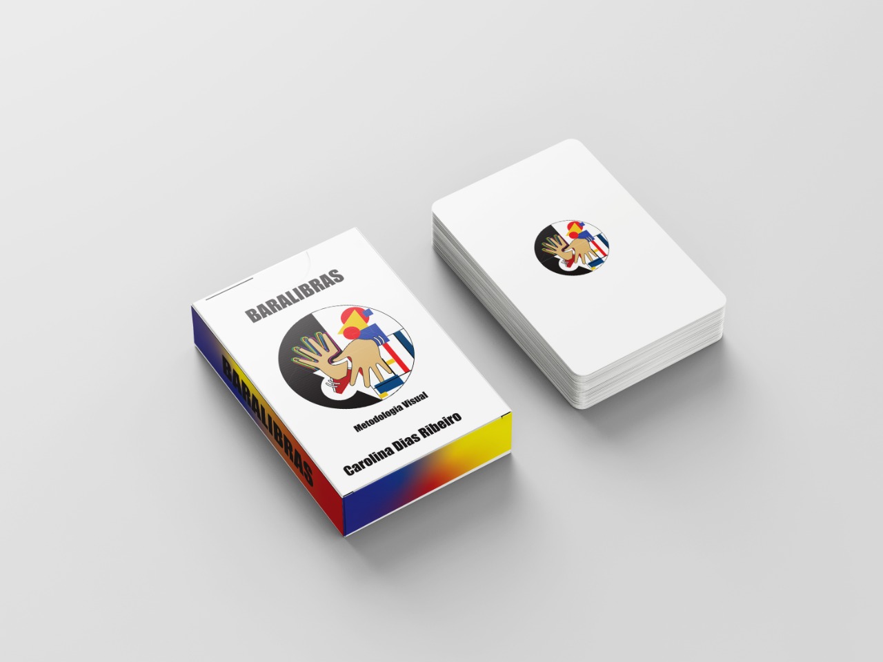 Cartas de jogar baralho completo fundo branco mockup