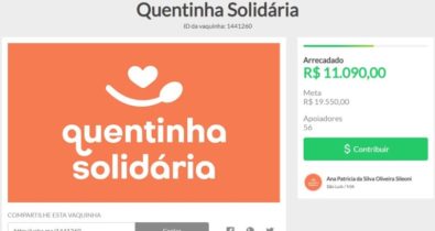 Vakinha virtual para Quentinha Solidária