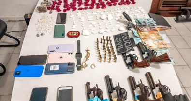 Operação policial apreende drogas e armas em Pinheiro