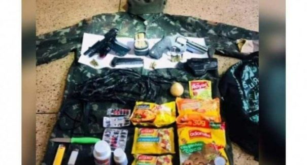 Dinheiro, remédios e armas: veja o que Lázaro carregava na mochila