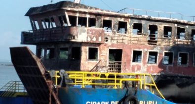 Vídeo: Ferry boat pega fogo em alto mar entre São Luís e Baixada Maranhense