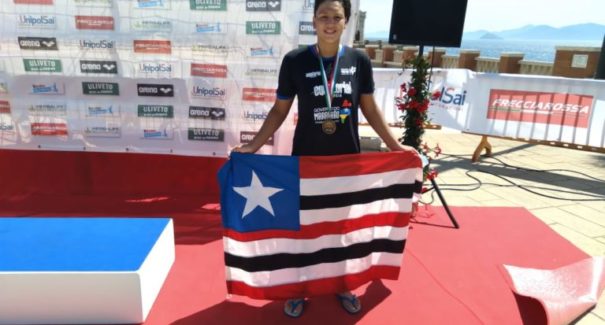 Maranhense é destaque no campeonato de natação italiano
