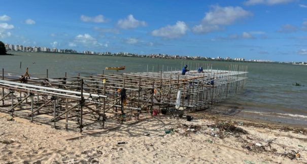 Avança obra de urbanização da Praia do Bonfim na capital