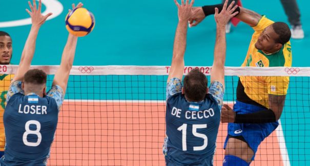 Brasil vence de virada a Argentina no vôlei masculino