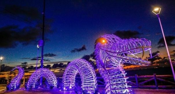 São Luís ganha escultura em alusão à lenda da serpente