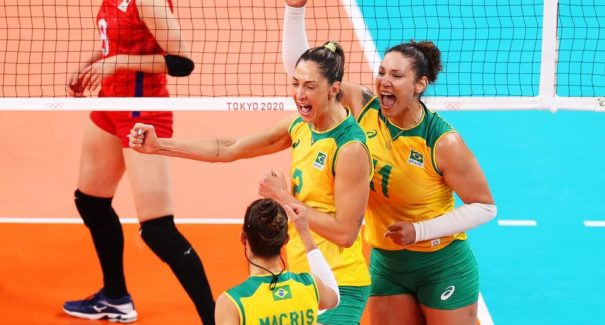 Brasil atropela o Japão no vôlei feminino com 3 sets a 0