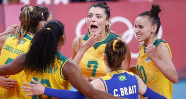 Meninas do vôlei batem russas e vão às semifinais em Tóquio